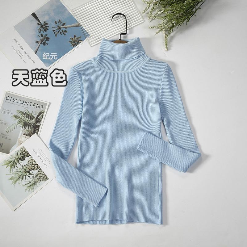 Dámské rolákové svetry Podzimní Zimní Topy Tenký Dámský Pulovr Pletený Svetr Jumper Měkký Teplý Pull