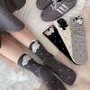 Cartoon Kitten Plush Mid-calf Socks, Girls' Pile Socks, College-style Cotton Socks, Cute Outfit Polka Dot Cat Socks