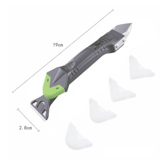 5 In 1 Silicone Remover Caulk Finisher Sealant Smooth Scraper Grout Kit Tool