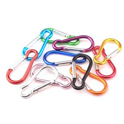 5pcs Aluminum Alloy Carabiner Spring Clip Hook Spring-Loaded Kettle Hook for Camping Hiking