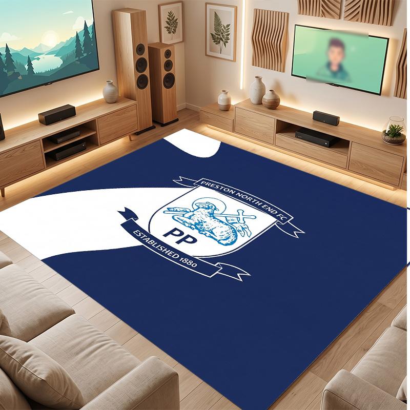 Queens Park Rangers Football Print Crystal Velvet Rug, Comfortable Water Absorbent Non Slip Indoor Floor Carpet