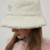 Tatiana Gefrorener Weißer Fell-Bucket-Hat HT8166