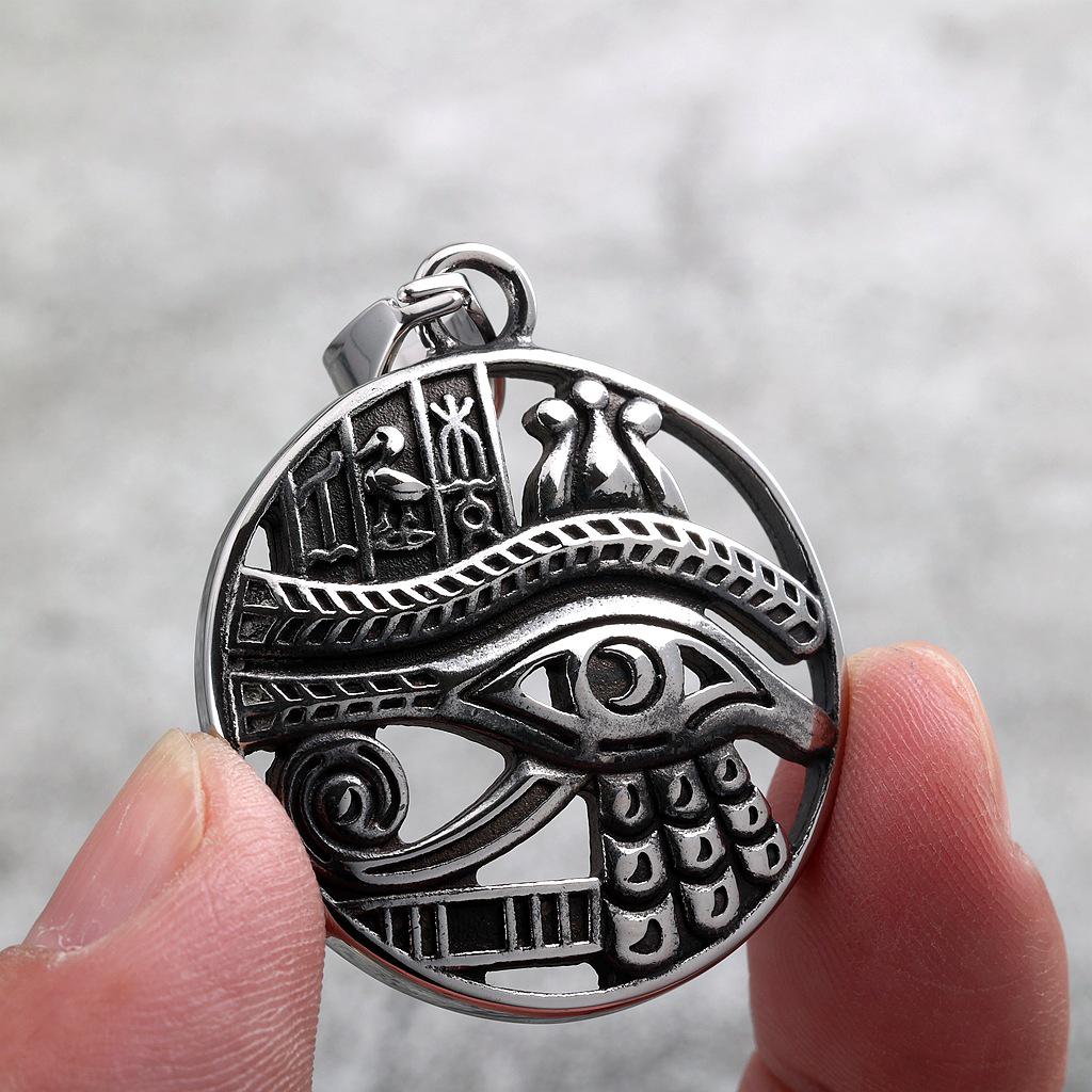European Retro Eye of Horus Charm Necklace for Men