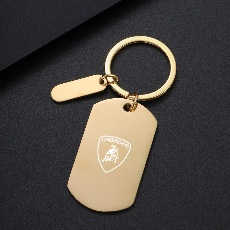 Stainless Steel Car LOGO Emblem Keychain Keyring For Lamborghini LP570 LP610 Urus LP700 LP770 Gallardo Aventador AutoAccessories