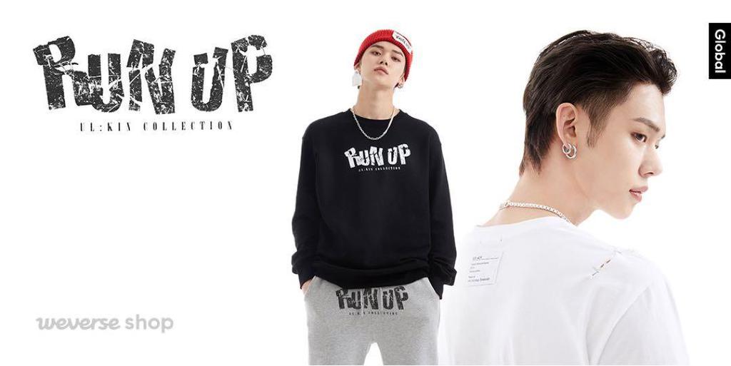 [USED] Extremely Rare TXT Yeonjun ul:kin Collaboration RUN UP Long Sleeve T-Shirt