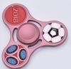 Collection Classique Toupies Football en Métal Fidget Spinner Pour Autisme EDC et TDAH Jouet Anti-Stress Pour Enfant Adulte rose