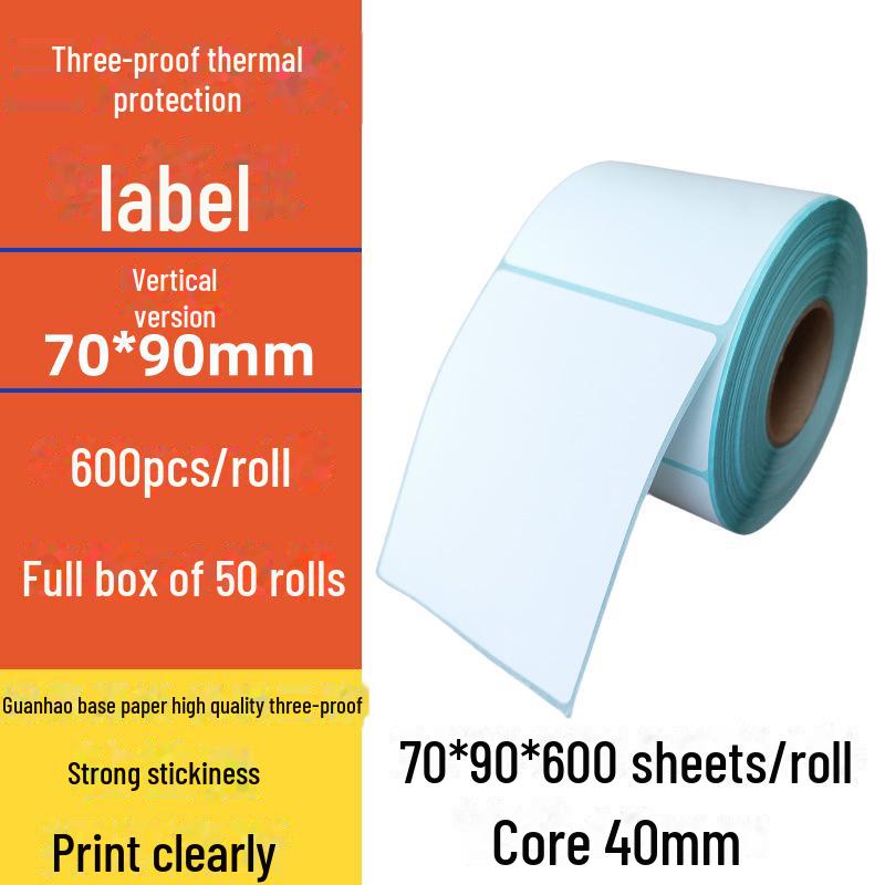 Spot Three-Proof Self-Adhesive Thermal Label Paper for Barcode Printing (100x100mm)