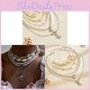 Pearl Shell Necklace Handcrafted Geometric Pendant Casual Jewelry For Women