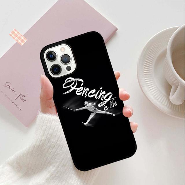 Zadní kryt na telefon Fencing Sport pro iPhone 13 11 12 Pro Max mini XS XR X 8 Plus 7 SE 2020 6S 5S Coque Shell