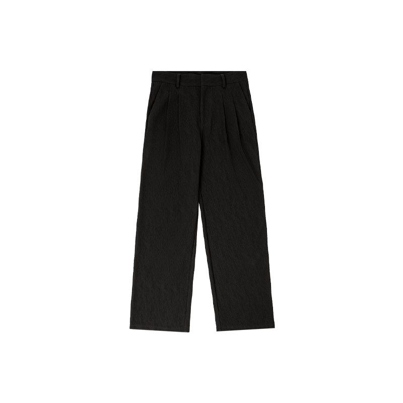 

Casual Men s Suit Autumn Embroidery Loose Jacket Suit Black (B Label Trousers) XL(85-95kg)