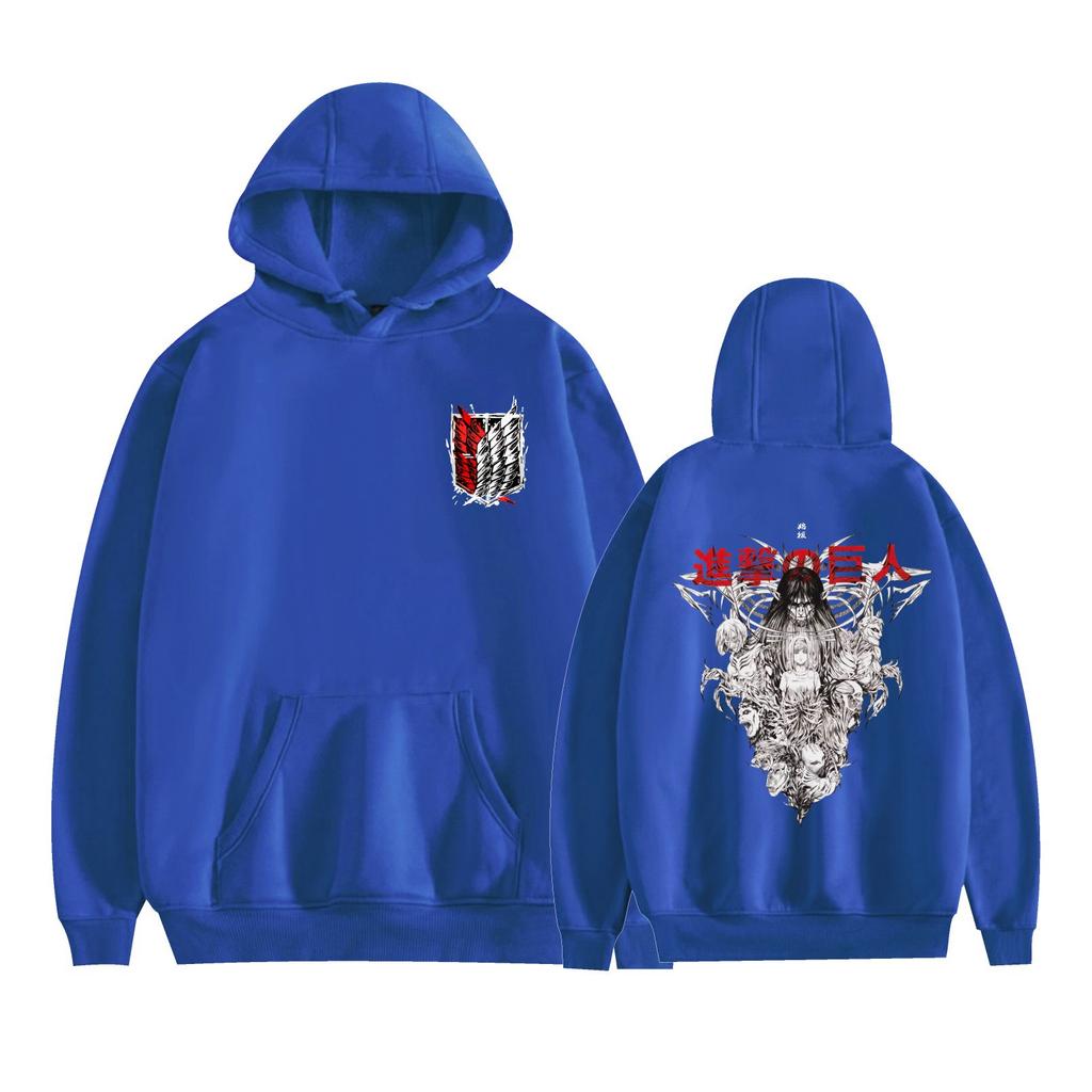 Men Women's Fleece Hooded Attack on Titan Anime Printed Spring Autumn Pullover Sweatshirt Fashion Hoodie Casual Hip Hop New Men Tracksuit Streetwear