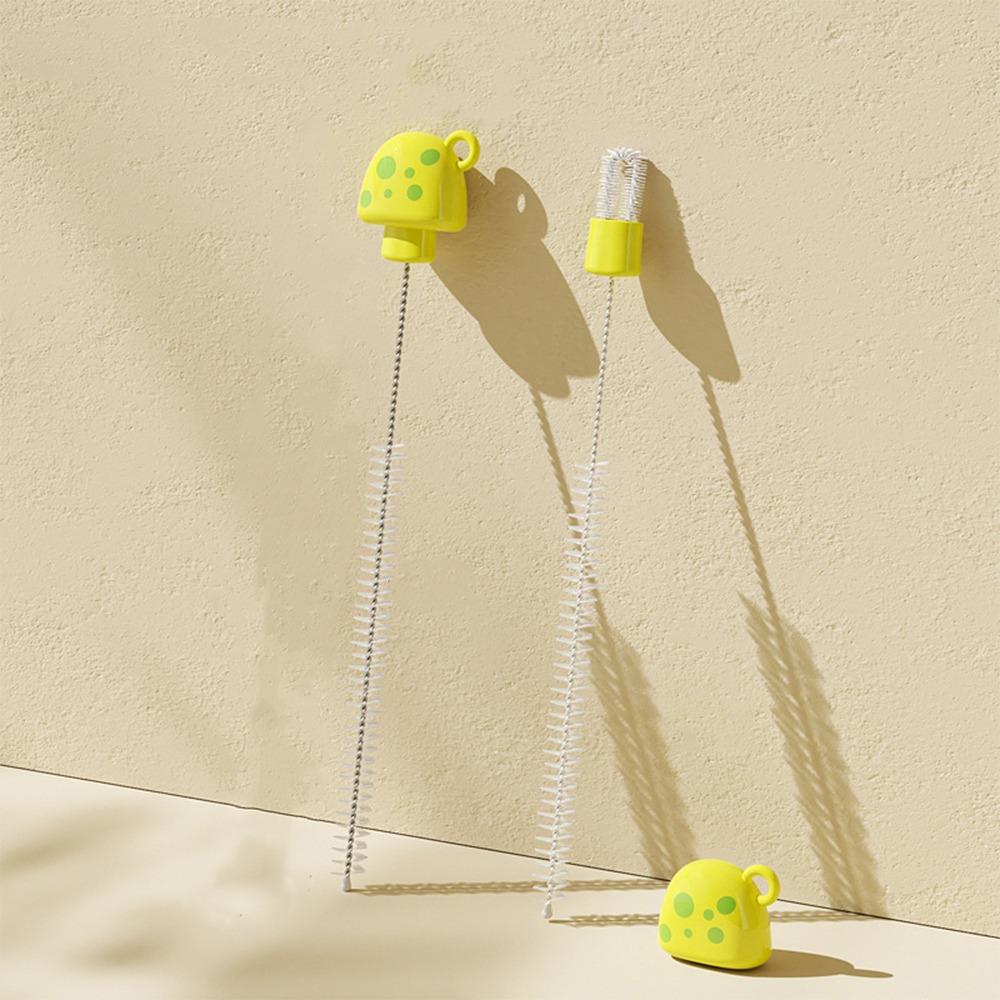 

Soft Brush Head Bottle Cleaning Brush Long Handle Straw Cleaner Brush Baby Bottle Brush Kitchen жёлтый