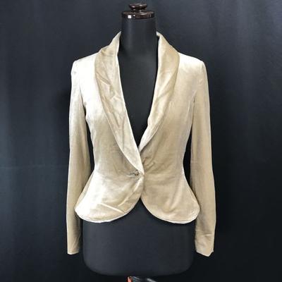 Hergestellt in Japan LAUTREAMONT Veloursjacke Damen S Beige(GEBRAUCHT)