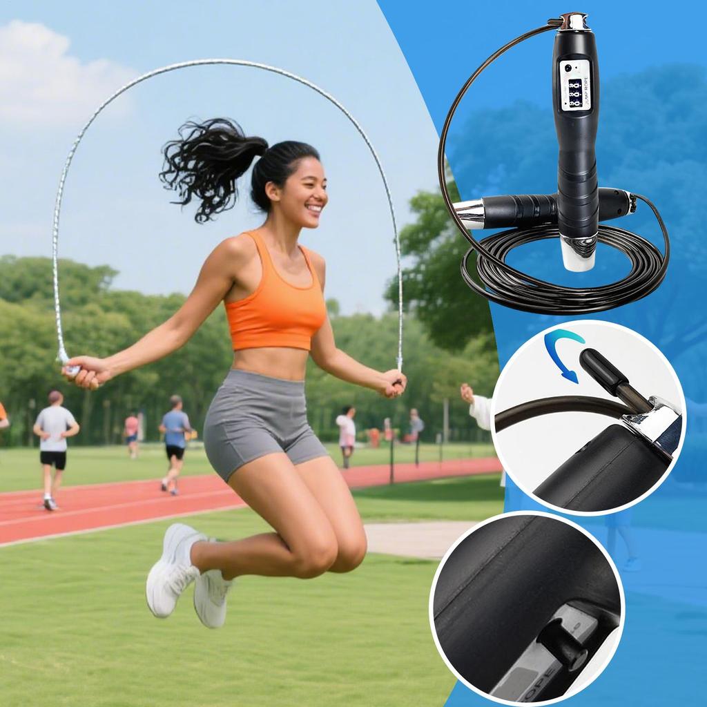 Workout Jump Rope Counting Jump Ropes For Fitness Adjustable Exercise Equipment Fitness Gear For Men Women Kids Burn Calorie