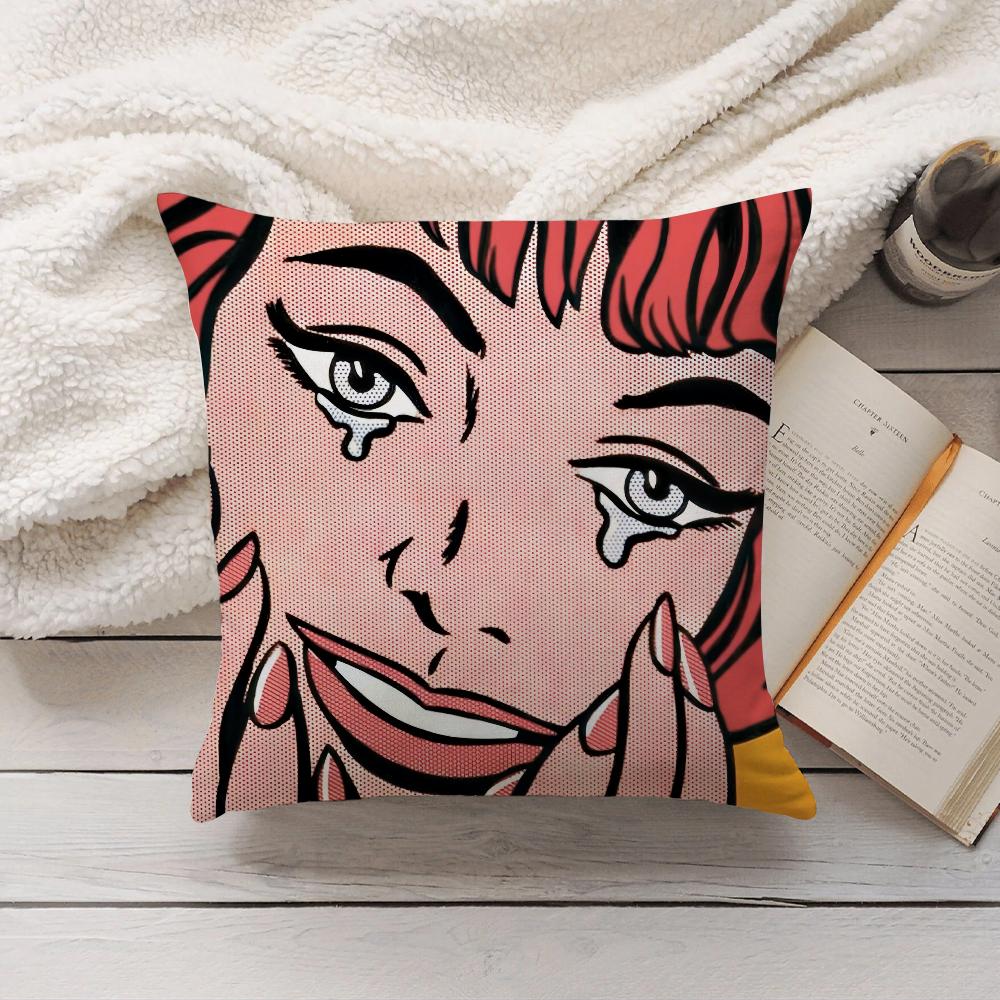 Artist R-Roy L-Lichtenstein Pillow Case Home Decoration Cushion Cover Suitable For Bedroom Car Office Sofa