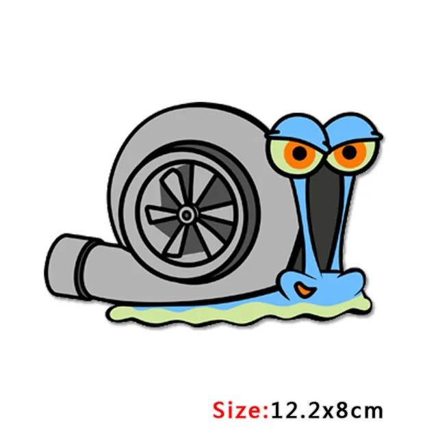 

Классический дизайн, забавная наклейка на турбину в форме улитки, гоночная наклейка, украшение для автомобиля 12cm x 6cm
