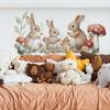 Cartoon Bunny Mushroom Bedroom Living Room Home Background Beautification Decoration Wall Stickers