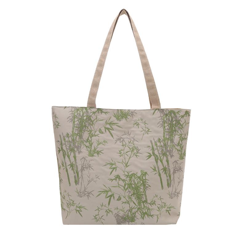 

Printed tote bag large capacity new messenger bag student commuter armpit bag зелений