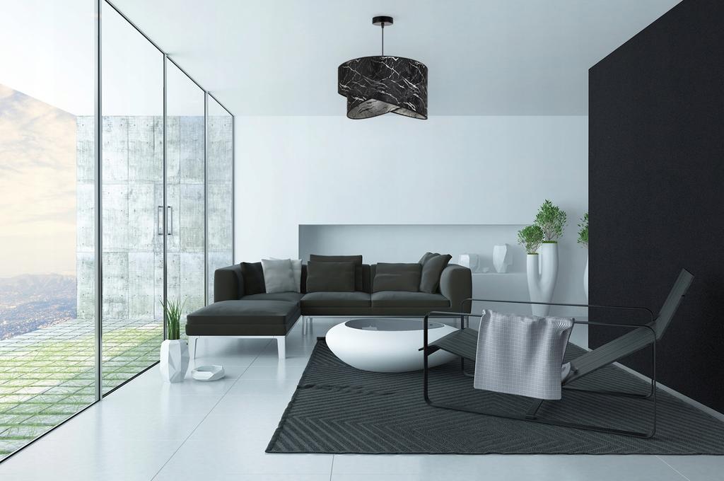 CEILING HANGING LAMP, SILVER MARBLE LAMPSHADE