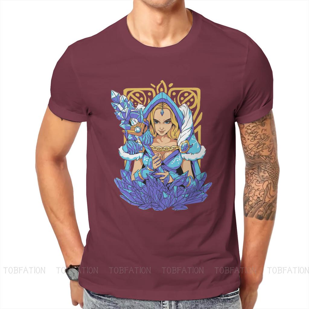 Crystal Maiden Casual Tshirt Dota Real Time Strategy Game Style Tops Comfortable T Shirt Male Short Sleeve Gift Idea