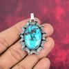 Turquoise 925 Solid Sterling Silver Pendant, Handmade Gemstone Pendant Jewelry, Gifts For Wife Brand New Pendant
