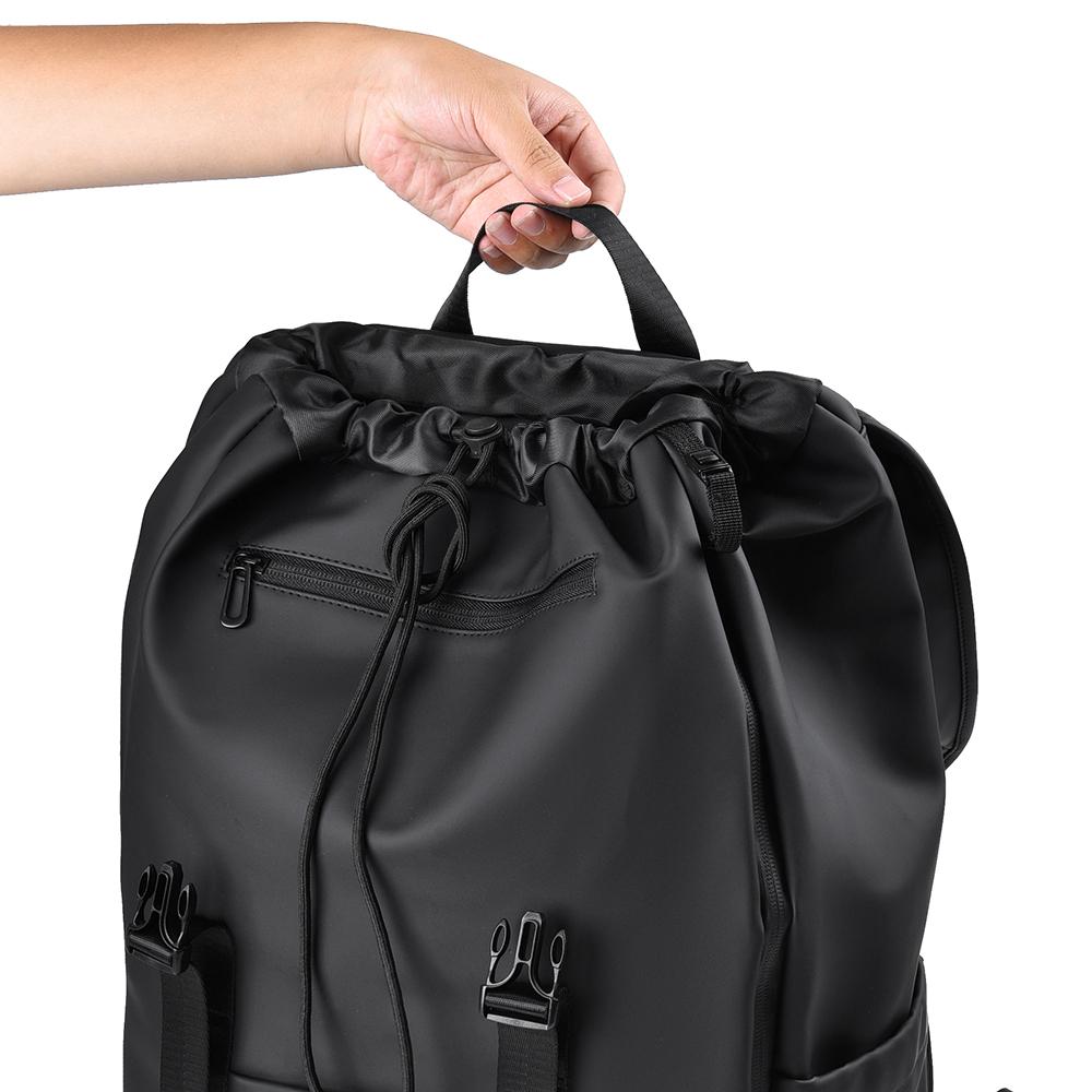 Backpack Men's Solid Color Travel Bag Large Capacity Business Bag