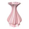 Pla Plastic Decorative Vase Modern Wavy Vase 3d Printed Flower Vase Artistic Table Centerpiece Ribbed Decorative for Room