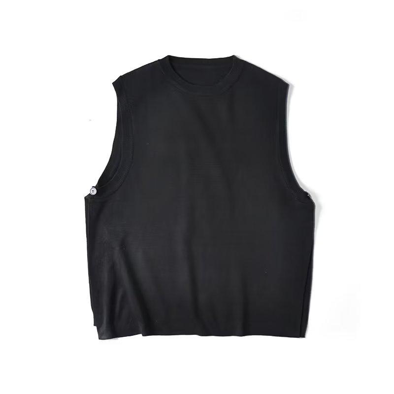 Men's Split Sweater Vest - Hong Kong Style Trendy Loose Knit Waistcoat for Spring & Autumn