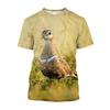 Magliette stampate con uccelli di gallo cedrone, t-shirt mimetiche da caccia, t-shirt grafiche da uomo, streetwear, top e t-shirt estetiche