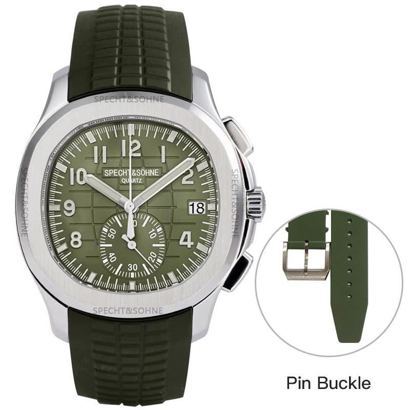 

2025 New Specht&Sohne Sports Watches For Men Top Brand Luxury Rubber Wrist Watch Fashion Chronograph Watch Pin Buckle Butterfly Buckle