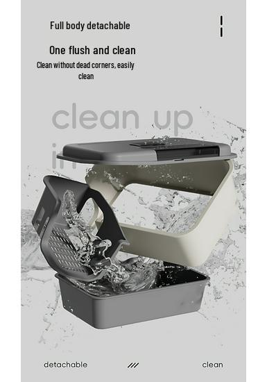 Extra Large Enclosed Cat Litter Box - Anti-Splash, Corridor Design, Deodorizing Kitten Sandbox