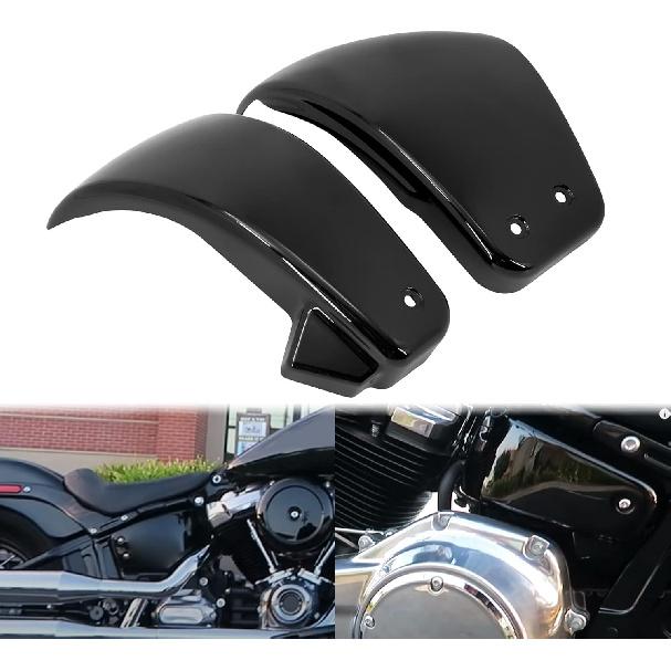 Motorcycle Battery Side Fairing Covers Side Panel Protection Left & Right Fit for Harley M8 Softail Street Bob FXBB Heritage FLHC Deluxe FLDE
