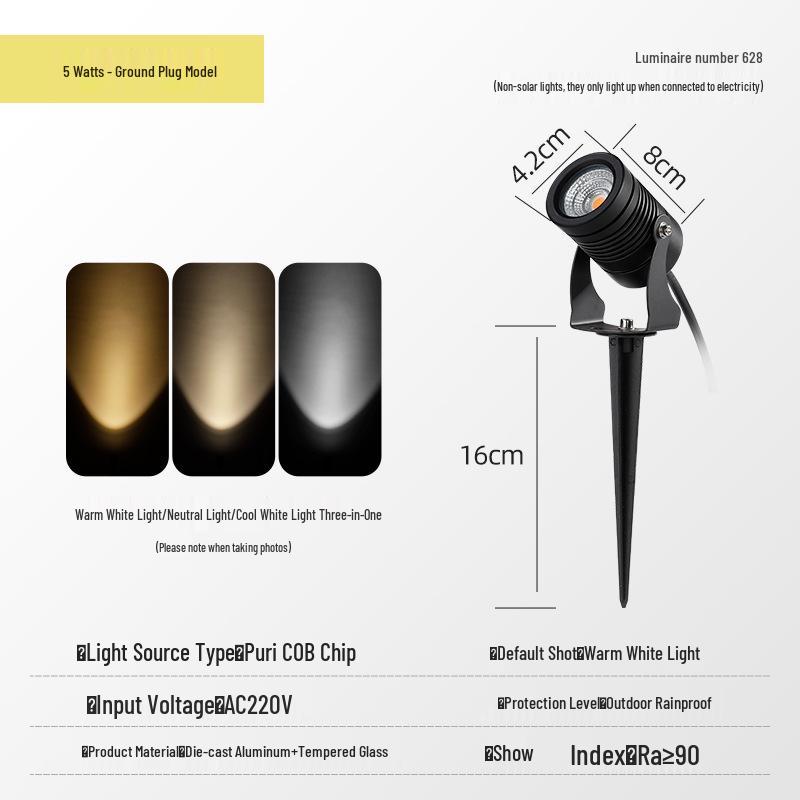 Waterproof LED Landscape Spotlights for Outdoor Trees and Garden Decoration with Ground Spike