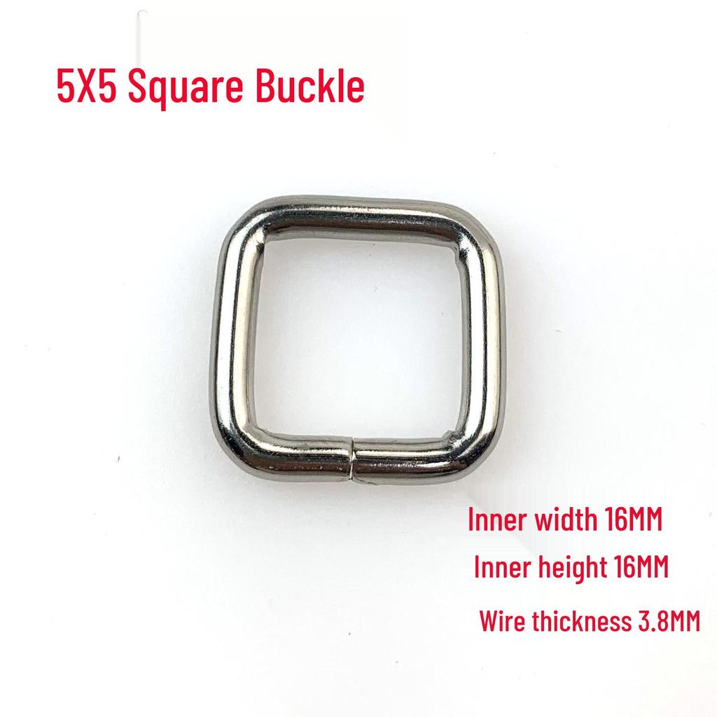 3.8MM Thick Iron Square Ring Buckle for Luggage and Webbing Adjustment