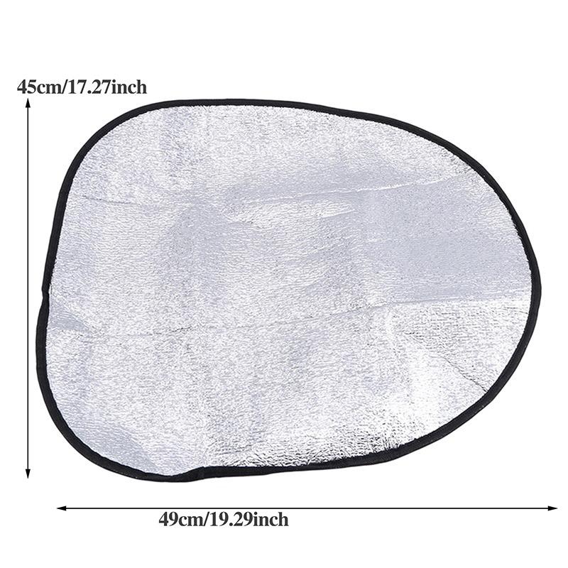 Car Steering Wheel Sun Shade Double Thick Sun Protection Foldable Anti-uv Sunscreen Car Supplies Car Steering Wheel Cover Silver
