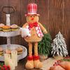 Cute Gingerbread Man Retractable Doll Standing Merry Christmas Decoration  Party Favors