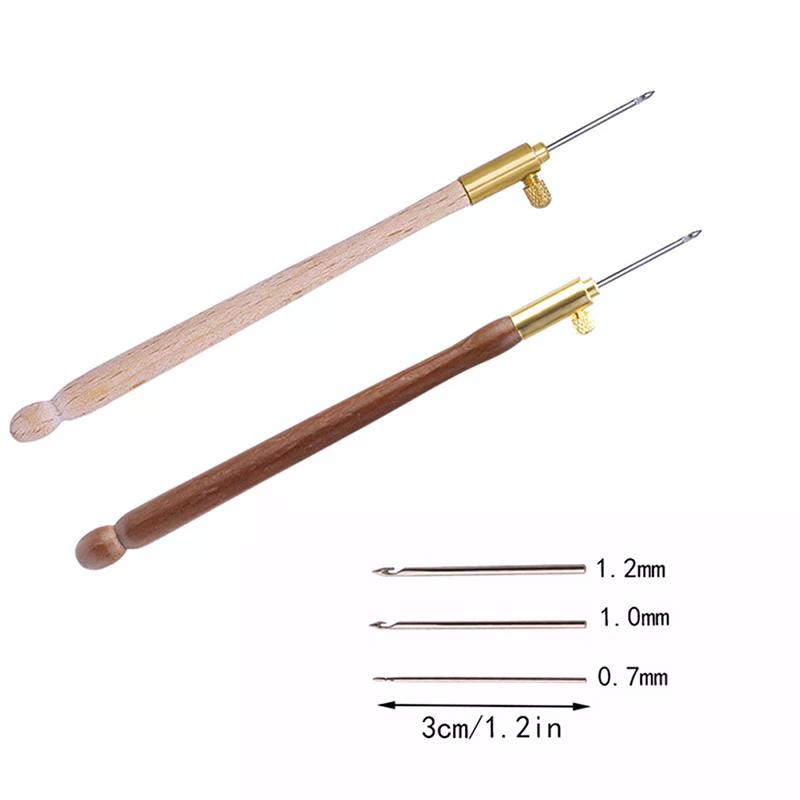 1set French Embroidery Crochet DIY Hand Cross Stitch Cotto Crochet 3 Needles