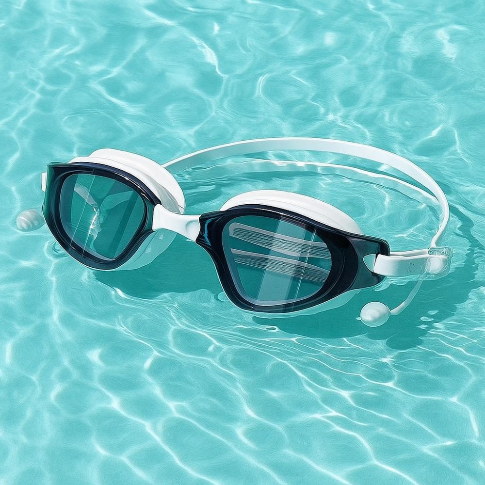 Adjustable Silicone Swim Cap Anti-fog Diving Eyewear Adult Swimming Goggles Set  Water Sports