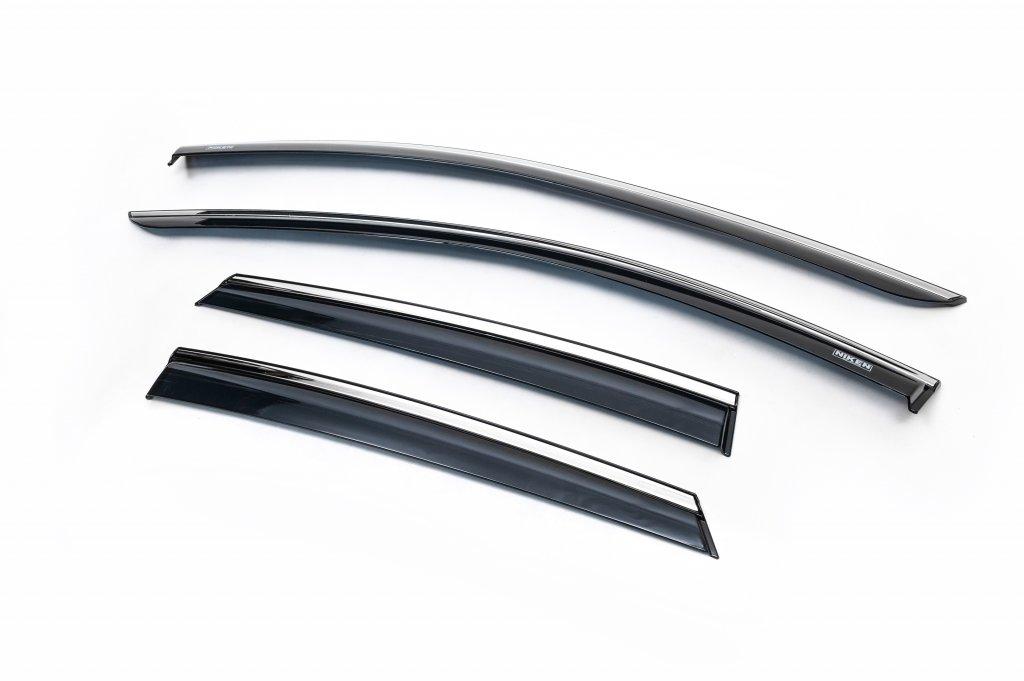 

Ветровики с хромом (4 шт, Niken) для Seat Leon 2013-2020 гг