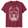 Pitbull Dog Animals Unisexs TShirt Engraving Style Graphic Tee