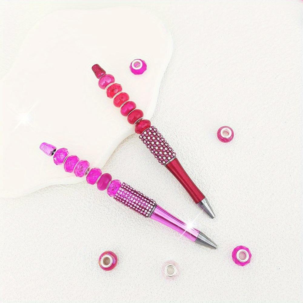 50pcs resin material large hole bead pink series craft bead spacing bead DIY bracelet necklace earrings keychain foot chain phone chain