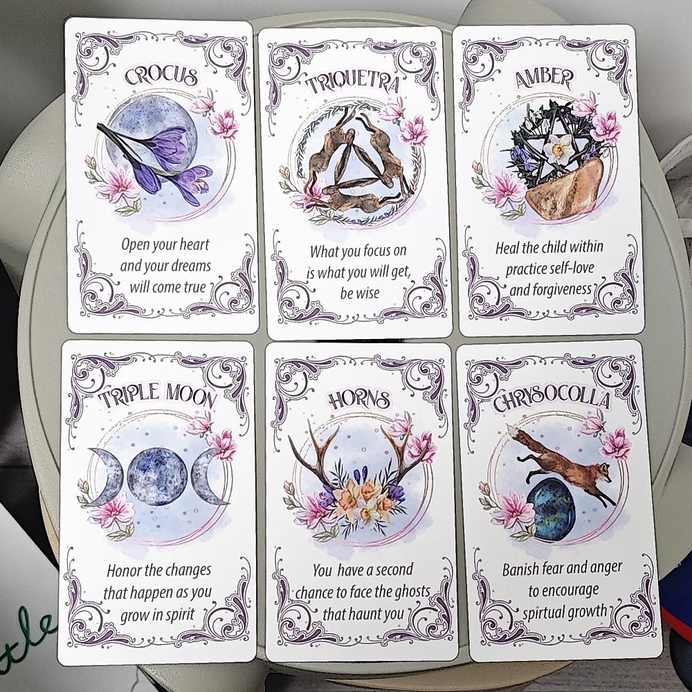 Ostara Oracle Deck 20 Pcs Oracle Cards, Inspirational Altar Deck To Recieve Divine Messages 12*7cm