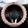 New Kuromi Winter Plush Rabbit Velvet Warm Steering Wheel Cover Soft Handle Cover for Men And Women Car Accessory