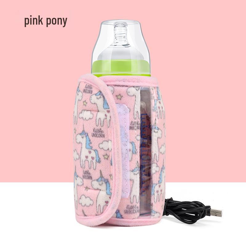 USB Heated Insulated Baby Bottle Warmer & Protective Sleeve for Outdoor and Car Use