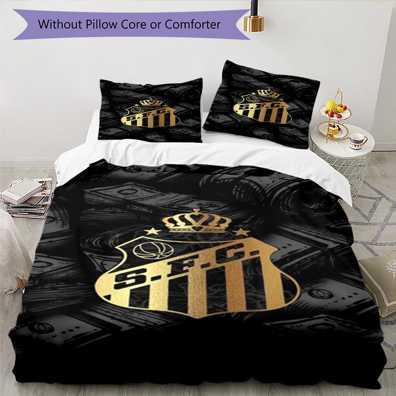 Fc Crest Design Printed Pattern Duvet Cover Set – includes 1 duvet cover and 2 matching pillowcases Bedroom decor Christmas gifts