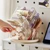 1Pcs 360° Rotating Cosmetics Organizer Box Luxe Desktop Makeup Storage for Skincare Lipstick Home Use