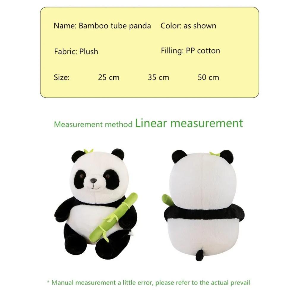 1 Collection Cute Bamboo Tube Panda Plush Kawaii Tearful Panda Stuffed Animal Plushie Super Soft Hugging Pillow