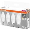 OSRAM LED Flamme Dépolie Avec Radiateur 5.7W=40W E14 Chaud - Lot De 4