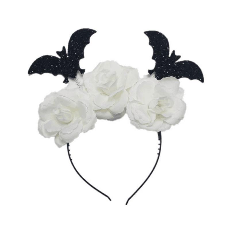Gothic Bat Flower Hairband for Adult Kids Cosplay Party Costume Festival Theme Party Headpieces Halloween Accessories