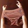 Large Size Briefs Light Luxury Women's Underwear Sexy Lace Jacquard Panties Breathable Crotch Underpants for Women